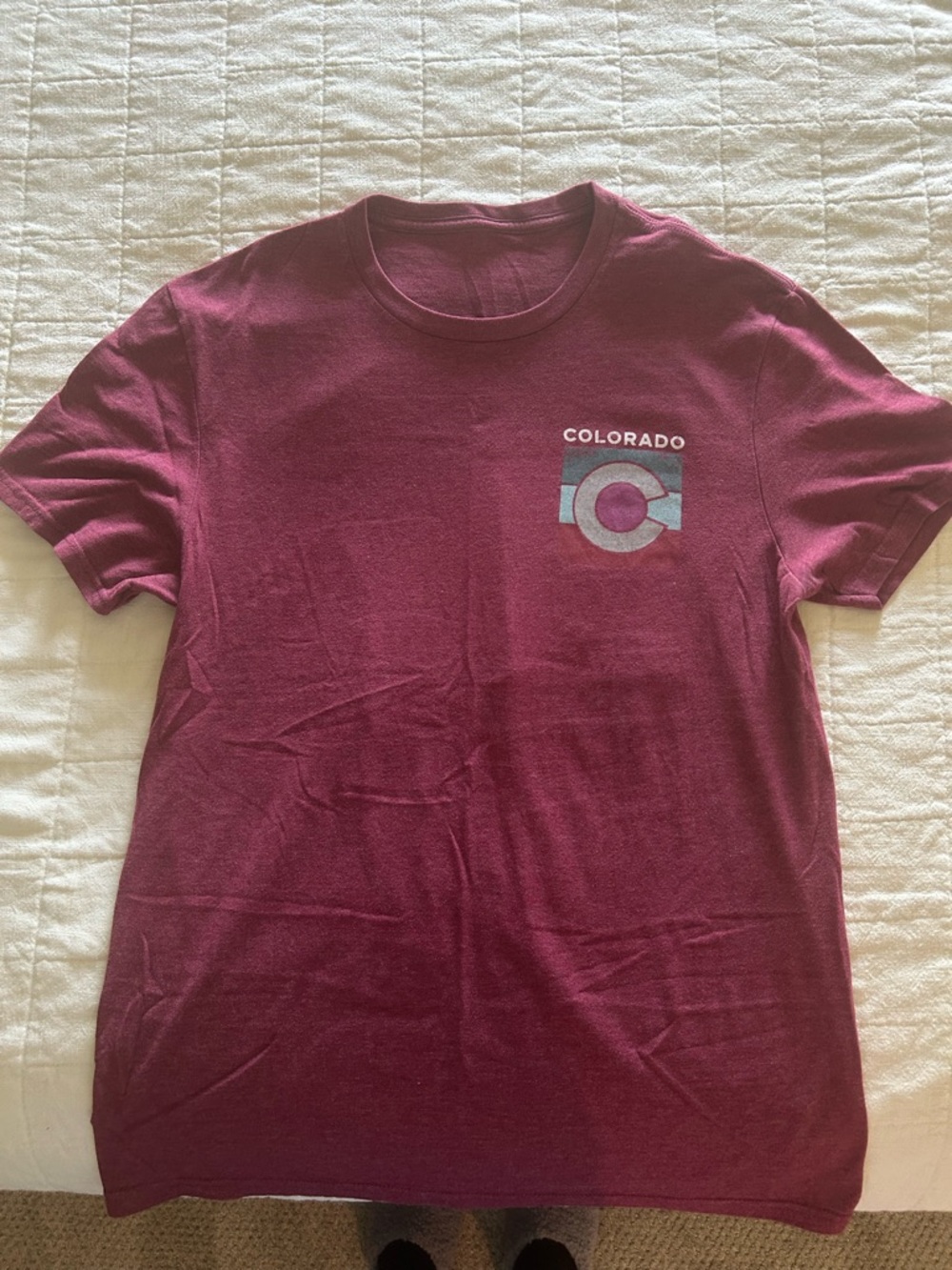 Colorado Graphic Tee in Burgundy